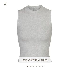 Skims cotton jersey mock neck tank size s